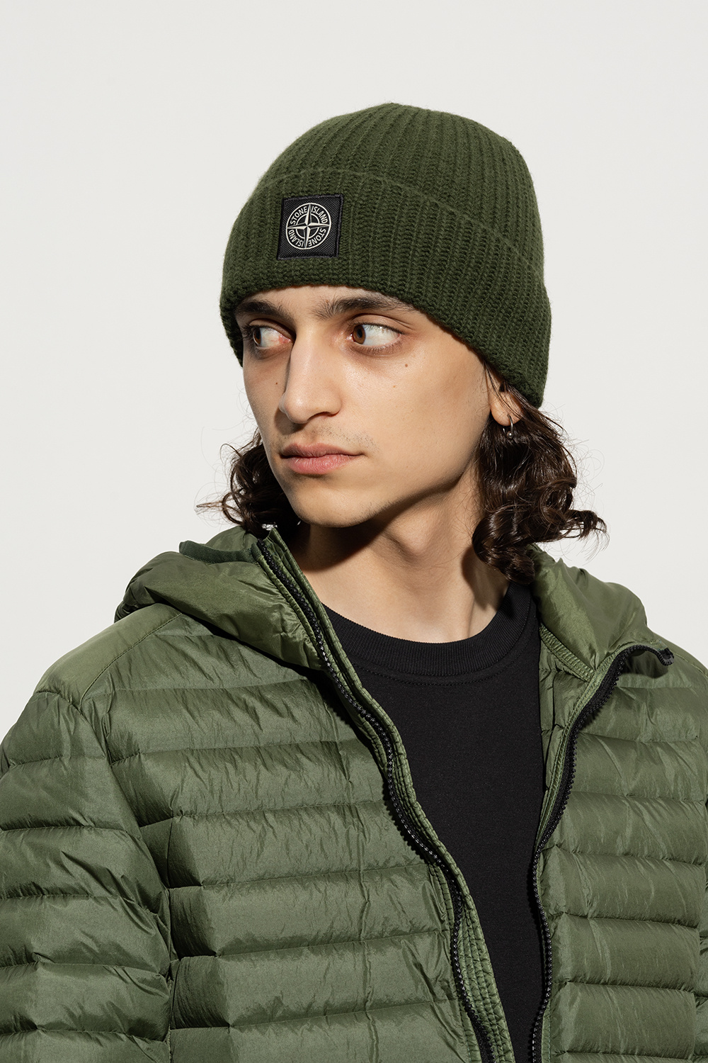 Stone island wool sales beanie